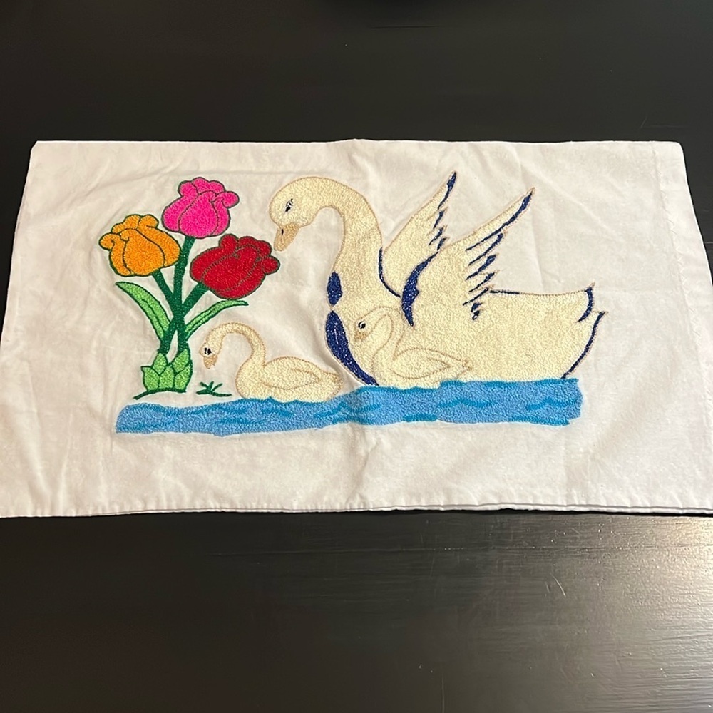 Swan pillowcase